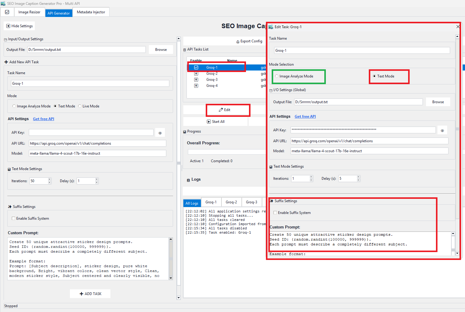SEO Image Caption Generator Pro – Bulk Task Manager for High-Volume Stock Photo Processing